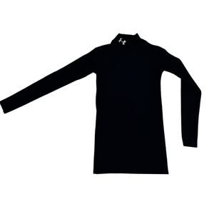 UNDER ARMOUR YSM Youth Boys Girls Heat Gear Black Long Sleeve Shirt Athletic Top